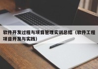 软件开发过程与项目管理实训总结（软件工程项目开发与实践）