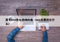 属于seo优化范畴的是（seo主要优化什么）